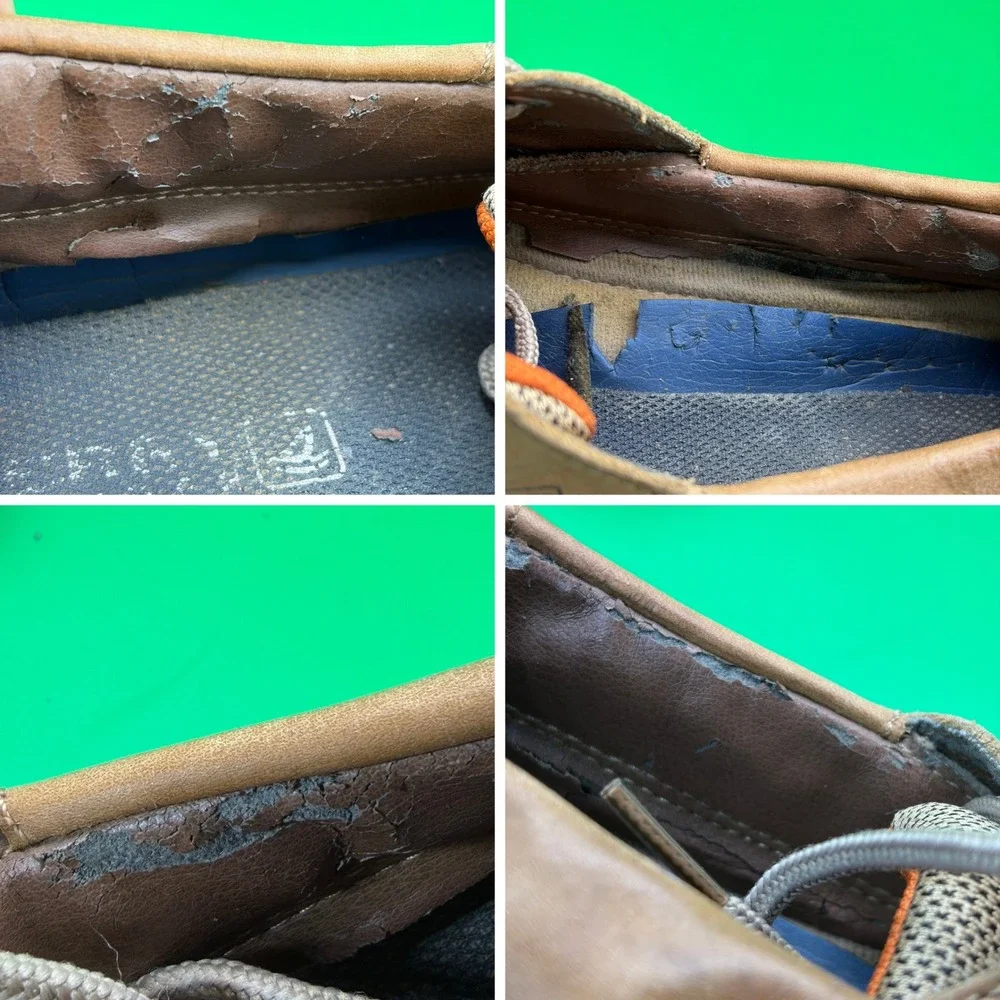 Sperry Top-Sider Boat Shoes Mens 13 M Tan Leather Casual Nautical Deck Loafers
